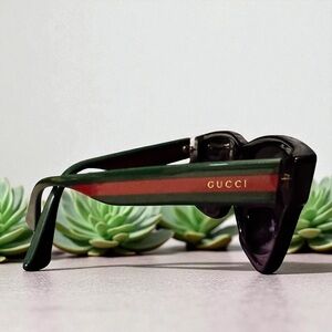 Gucci Sunglasses with Green and Red Accents